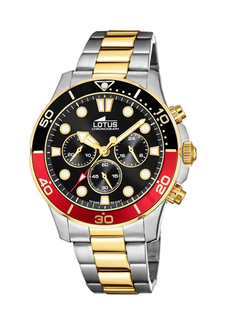 Reloj 18757/5 Lotus Negro Hombre Crono Deportivo-0