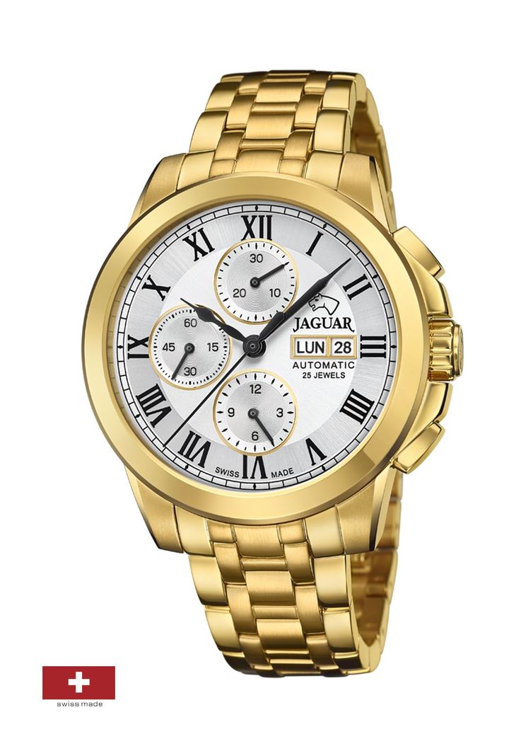 Reloj J979/1 Jaguar Plateado Hombre Automatico-1
