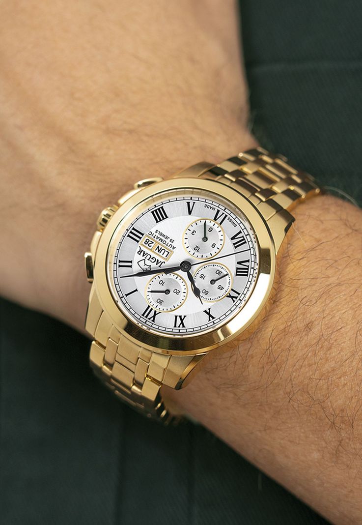 Reloj J979/1 Jaguar Plateado Hombre Automatico-2