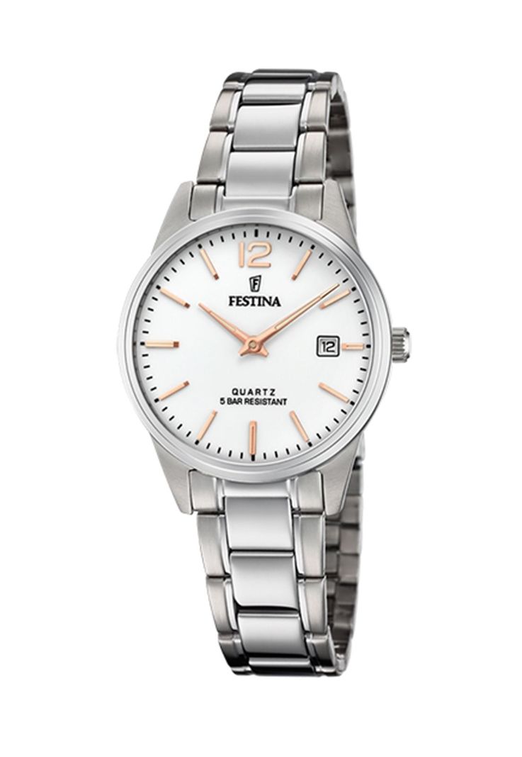 Reloj F20509/2 Festina Plateado Mujer Acero Clasico Plateado Metalico