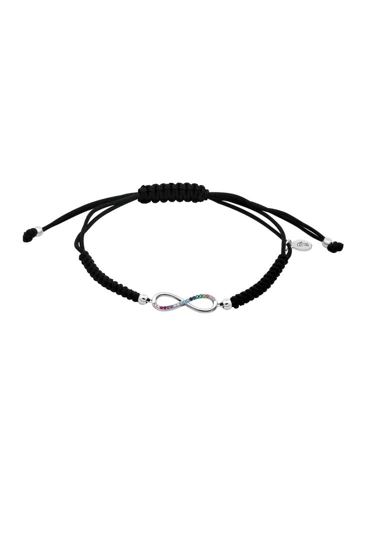 Pulsera Lp1872-2/5 Lotus Silver Mujer Trendy Negro