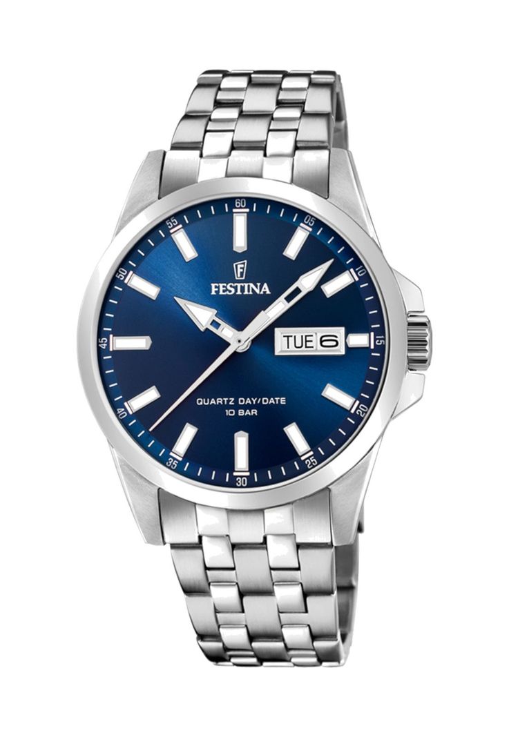 Reloj F20357/3 Festina Azul Hombre Acero Clásico-0