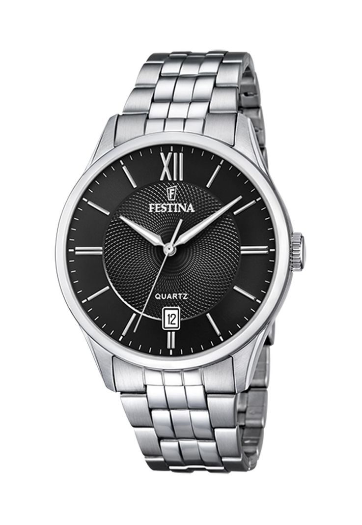 Reloj F20425/3 Festina Negro Hombre Acero Clásico-0