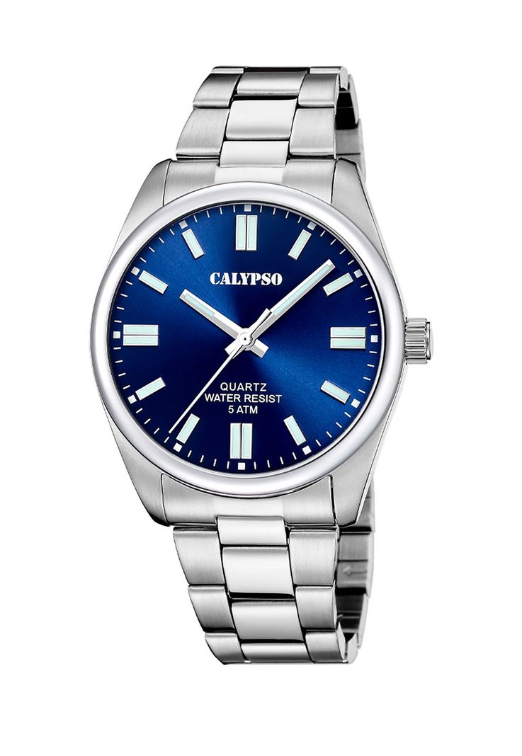 Reloj K5862/3 Calypso Azul Hombre Basic Plateado Metalico