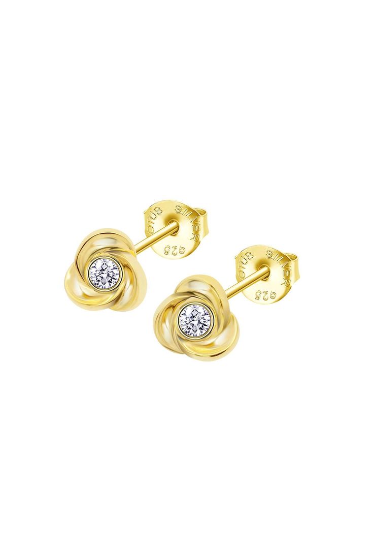 Aros Lp3059-4/2 Lotus Silver Mujer Charming Lady Swarov Ski Dorado