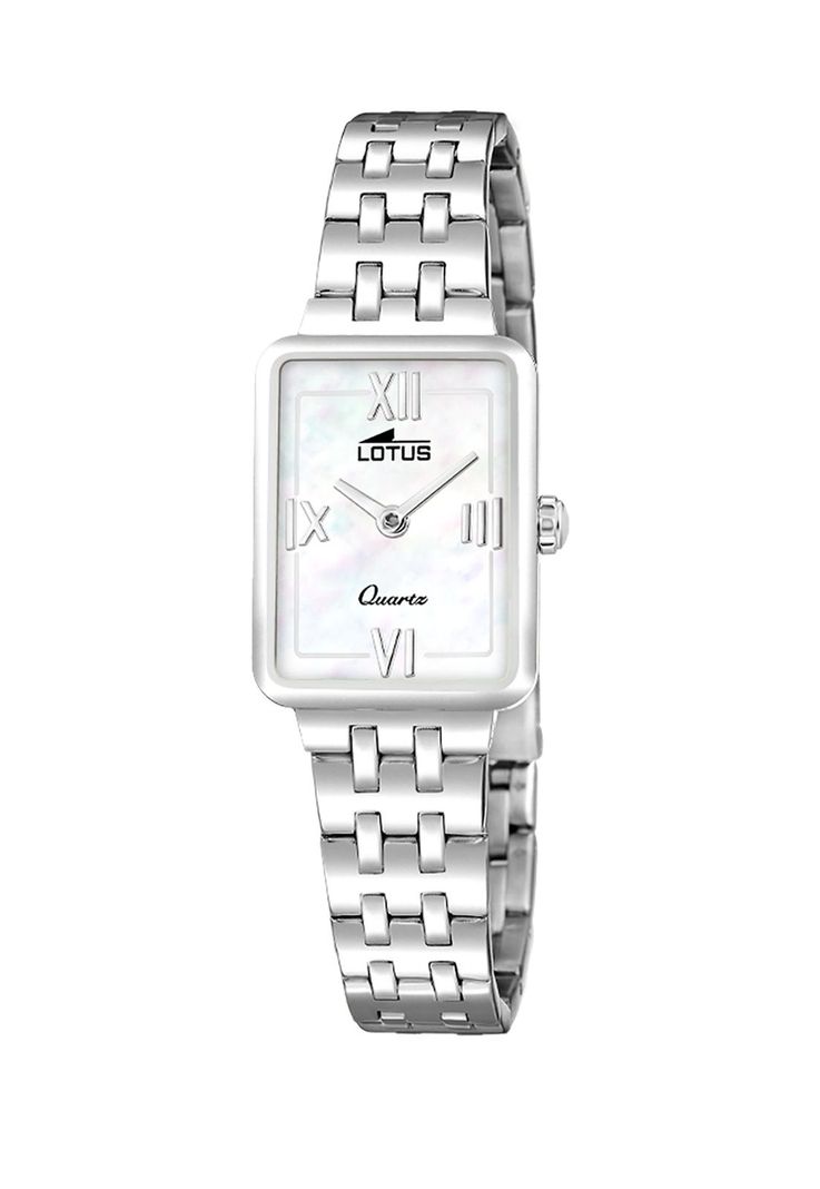 Reloj 19032/2 Lotus Blanco Mujer Old Money Plateado
