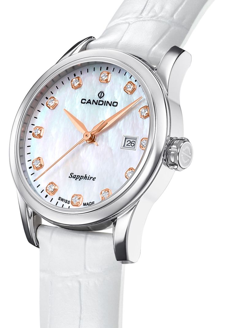Reloj C4736/1 Candino Swiss Blanco Mujer Couples Classic-3
