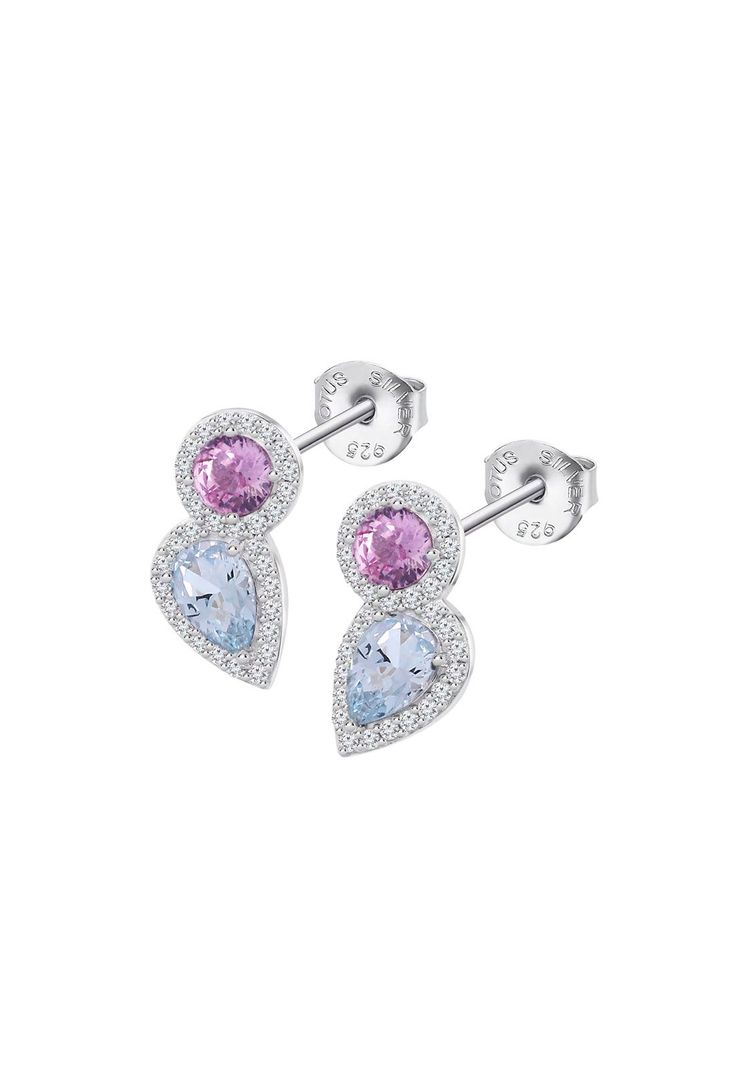 Aros Lp3841-4/1 Lotus Silver Mujer Leros Azul