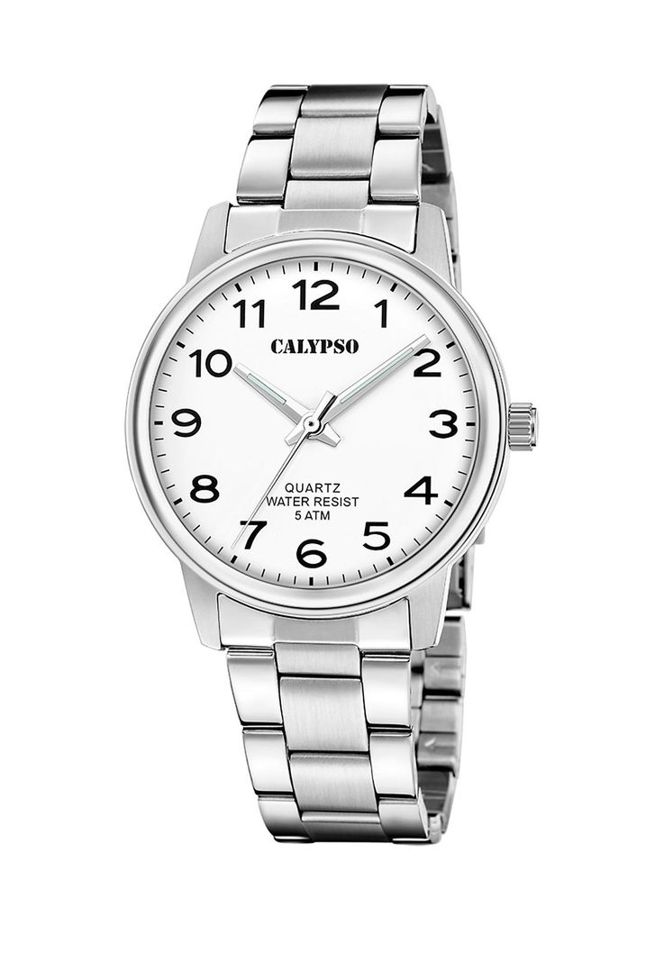 Reloj K5864/1 Calypso Blanco Hombre Basic Plateado Metalico