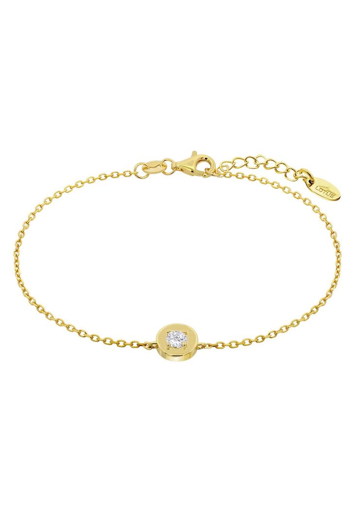 Pulsera Lp3850-2/2 Lotus Silver Mujer Charming Lady Swarov Ski Dorado