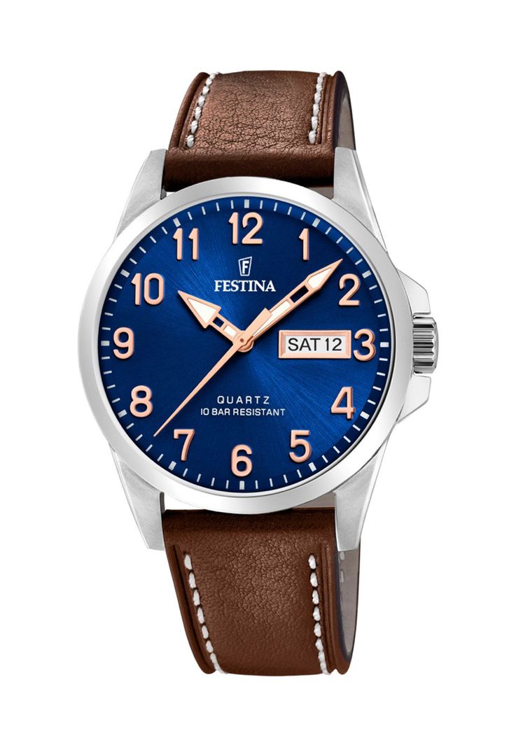 Reloj F20358/B Festina Azul Hombre Acero Clasico