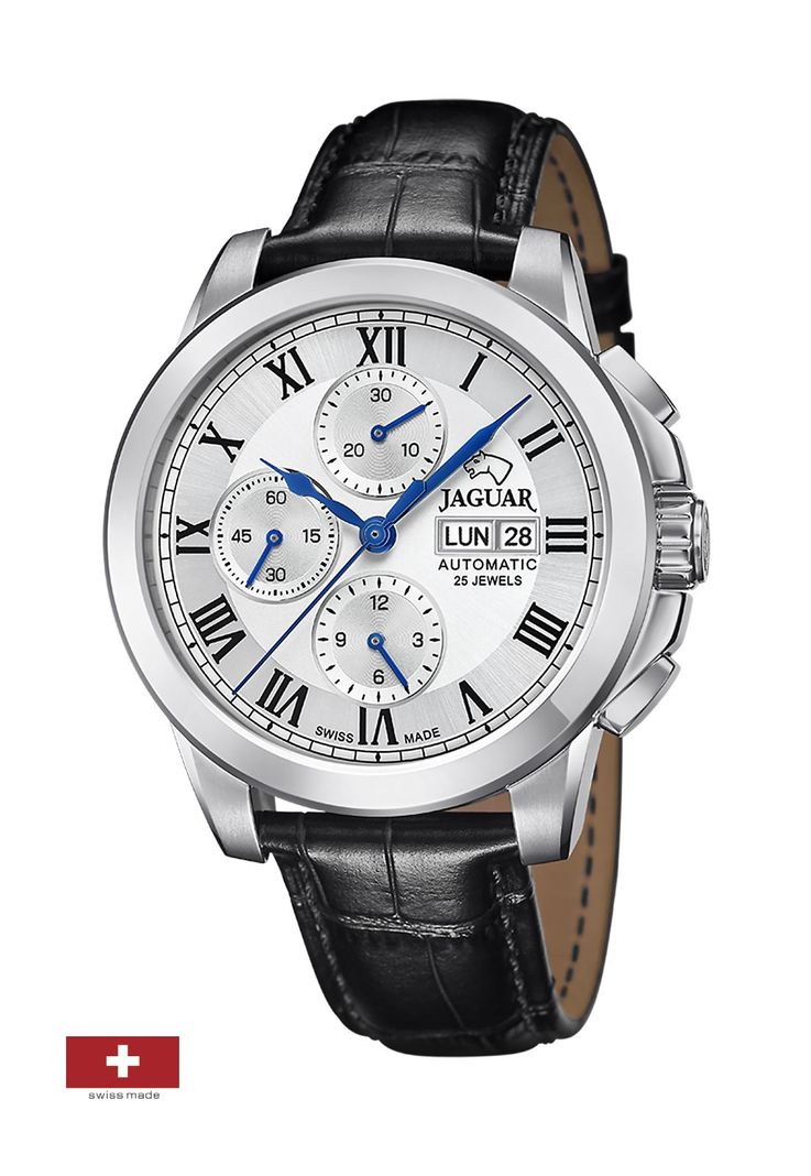 Reloj J975/2 Jaguar Plateado Hombre Automatico-1