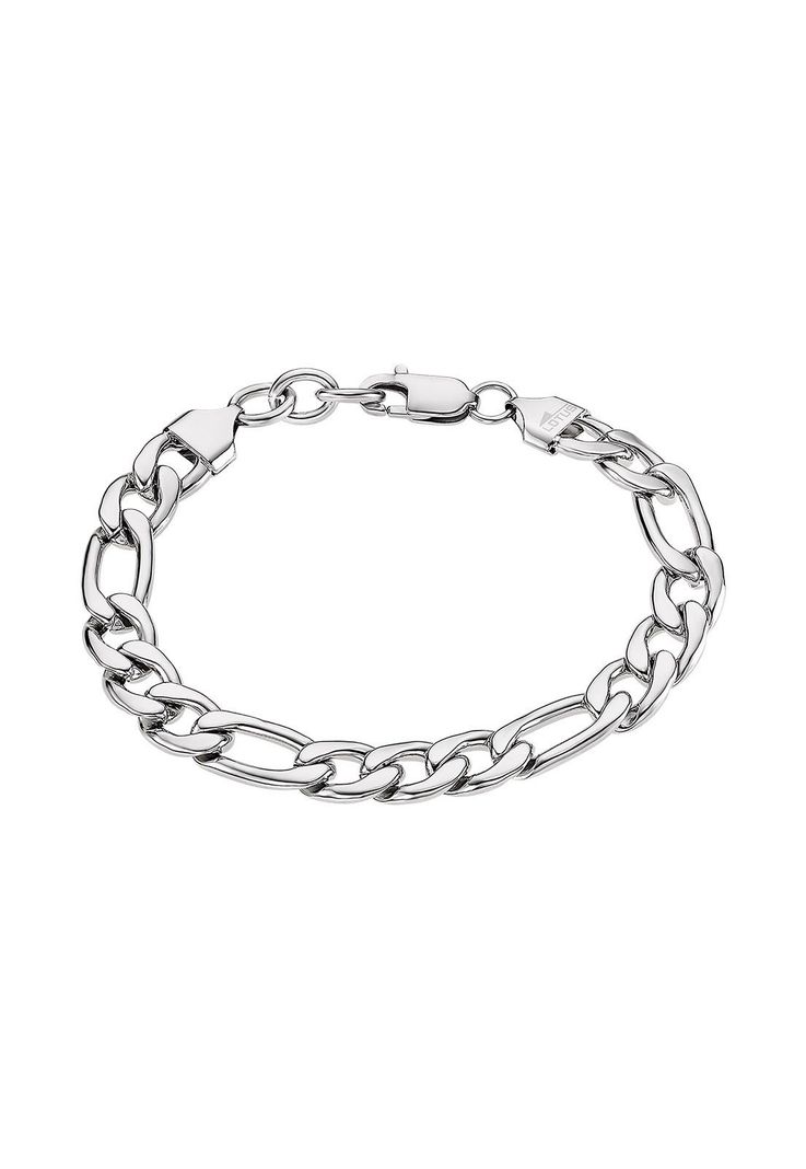 Pulsera LS2362-2/1 Lotus Style Hombre Men In Black Plateado Metalico