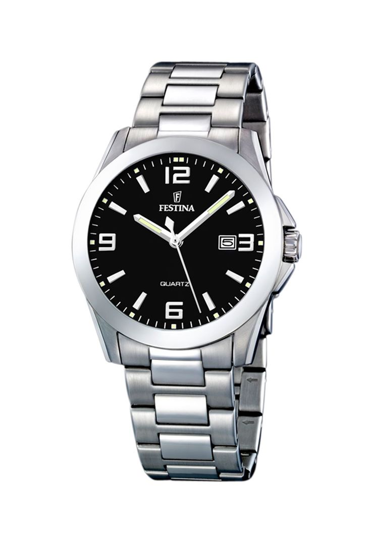 Reloj F16376/4 Festina Negro Hombre Acero Clásico-0