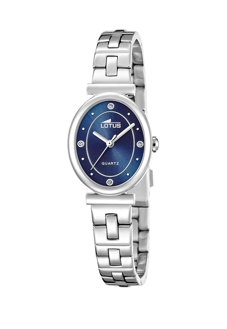 Reloj 19016/2 Lotus Azul Mujer Old Money Plateado