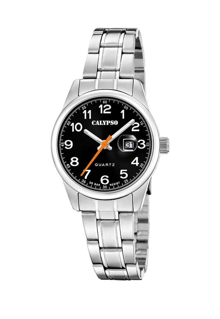 Reloj K5873/6 Calypso Negro Mujer Basic Plateado Metalico