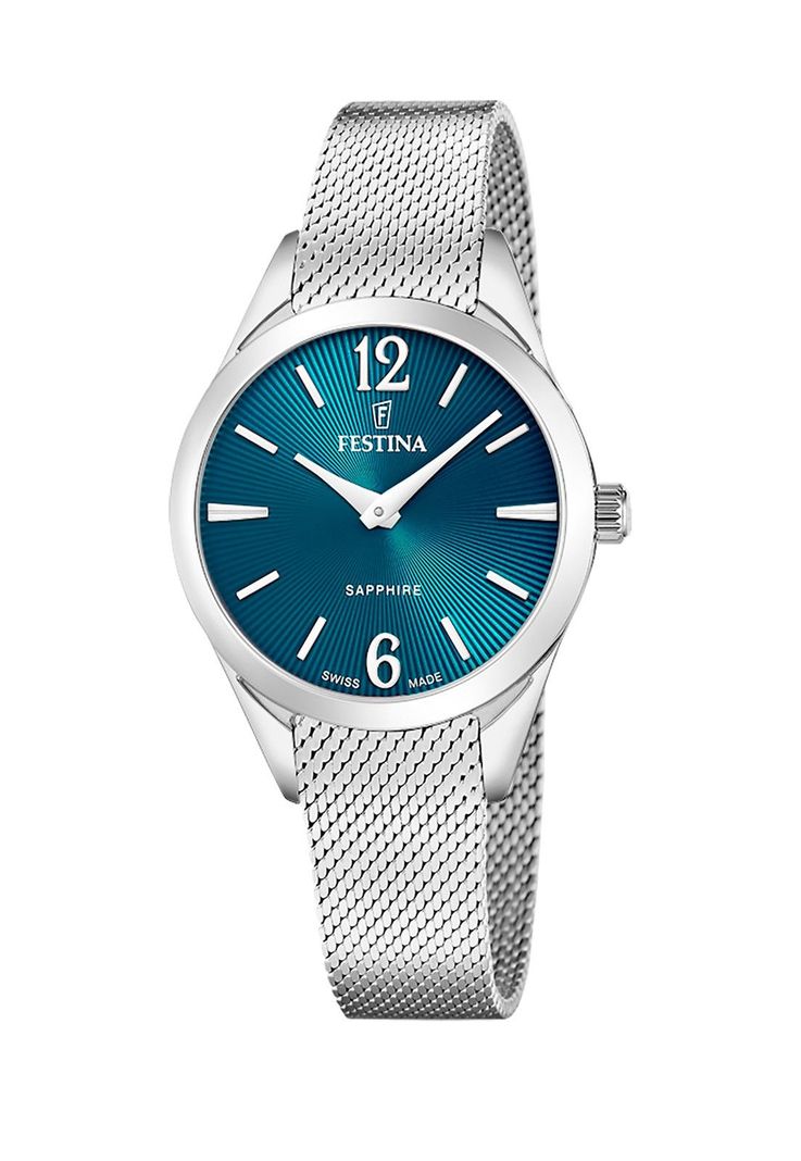 Reloj F20076/4 Festina Swiss Verde Mujer Grace Plateado Metalico