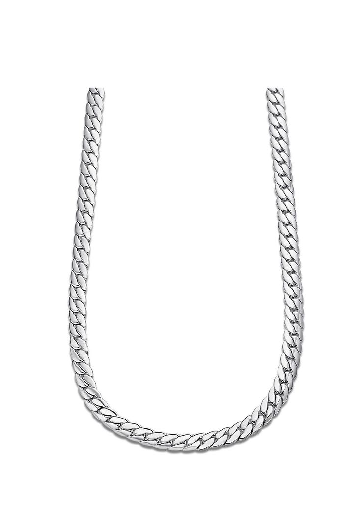 Collar Ls2210-1/1 Lotus Style Hombre Men In Black Plateado Metalico