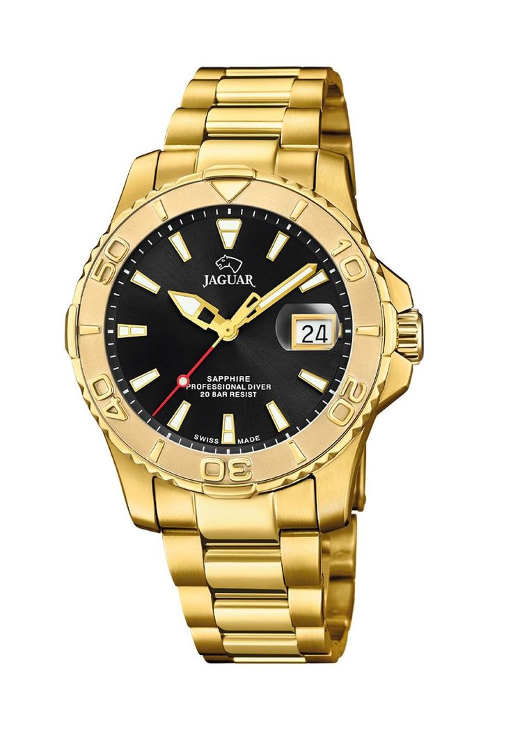 Reloj J971/3 Jaguar Negro Hombre Clair De Lune
