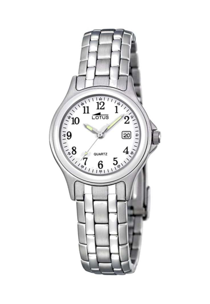 Reloj 15151/A Lotus Blanco Mujer Acero Clasico Plateado