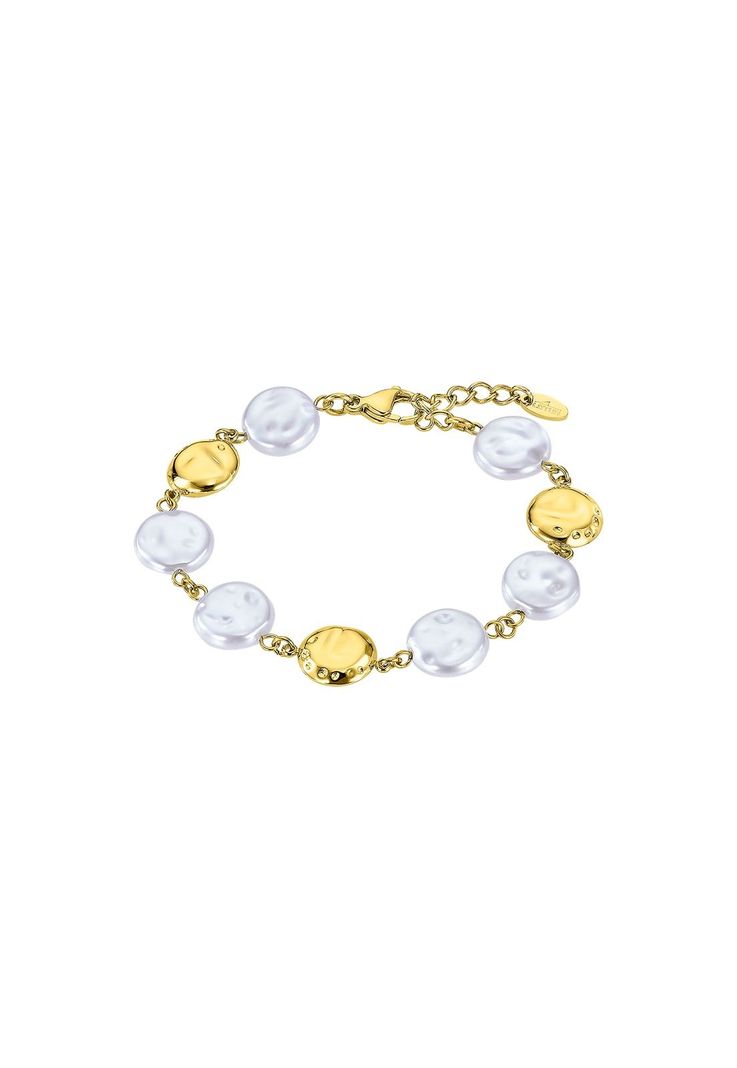 Pulsera Ls2563-2/2 Lotus Style Dorado Mujer Urban Woman Blanco L