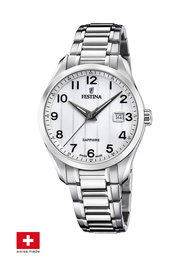 Reloj F20026/1 Festina Swiss Plateado Hombre Crono Deportivo-1