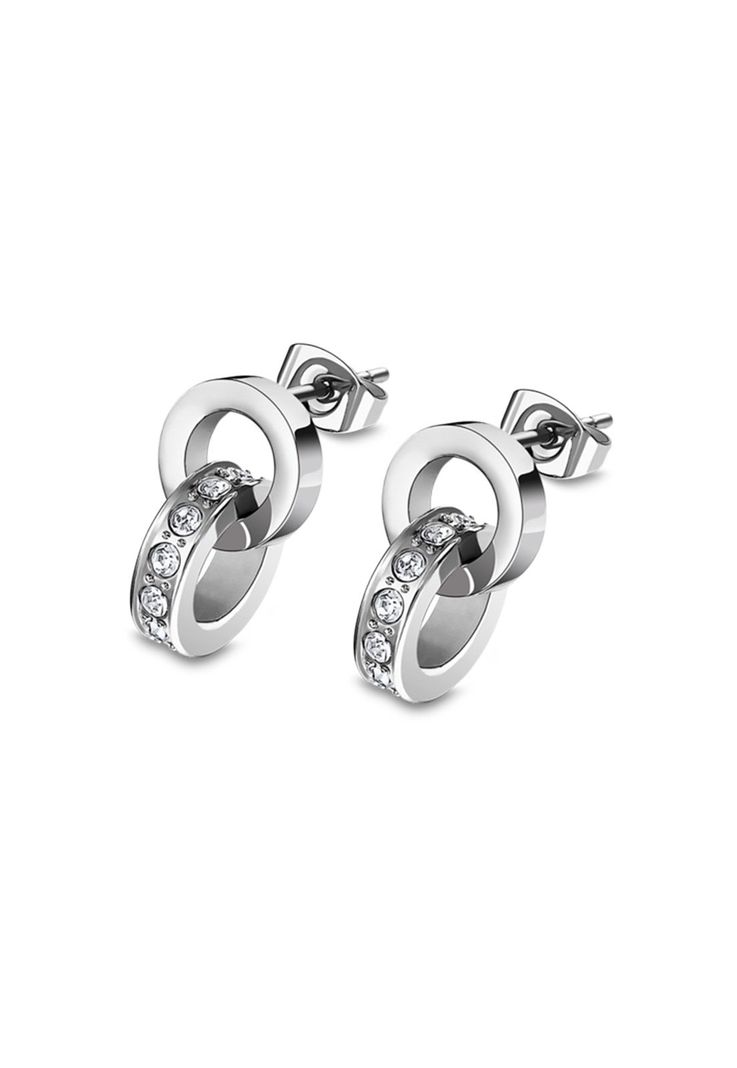 Aros Ls1981-4/1 Lotus Style Mujer Bliss Plateado Metalico