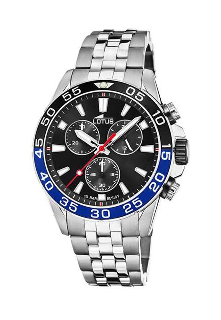 Reloj 18765/4 Lotus Negro Hombre Crono Deportivo-0