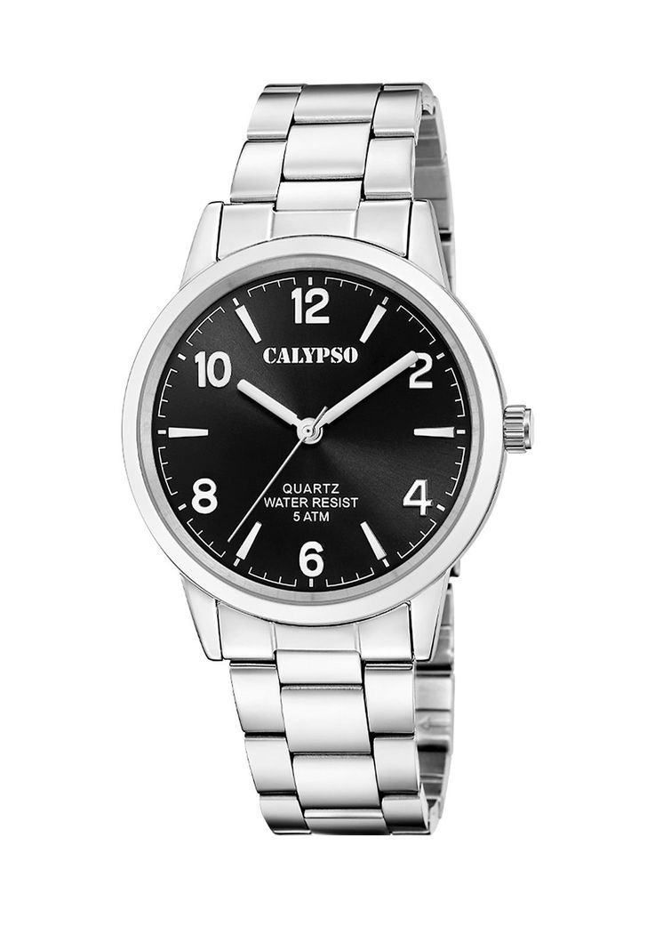 Reloj K5858/6 Calypso Negro Hombre Basic Plateado Metalico