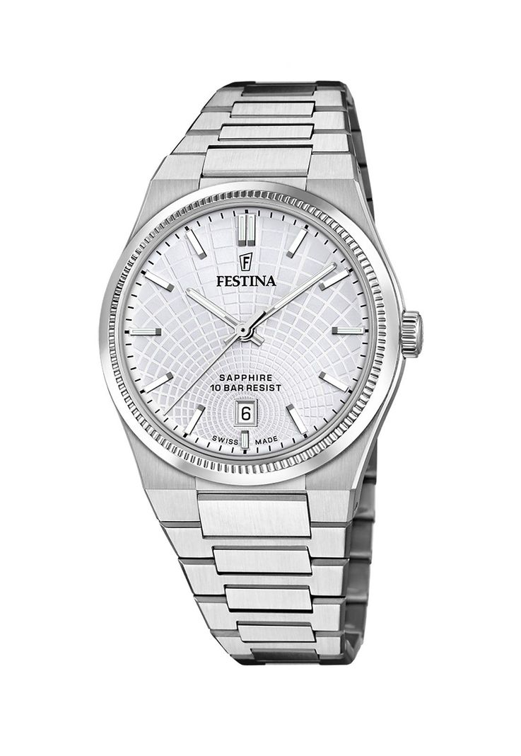 Reloj F20051/1 Festina Swiss Plateado Hombre Rive Collection Plateado Metalico