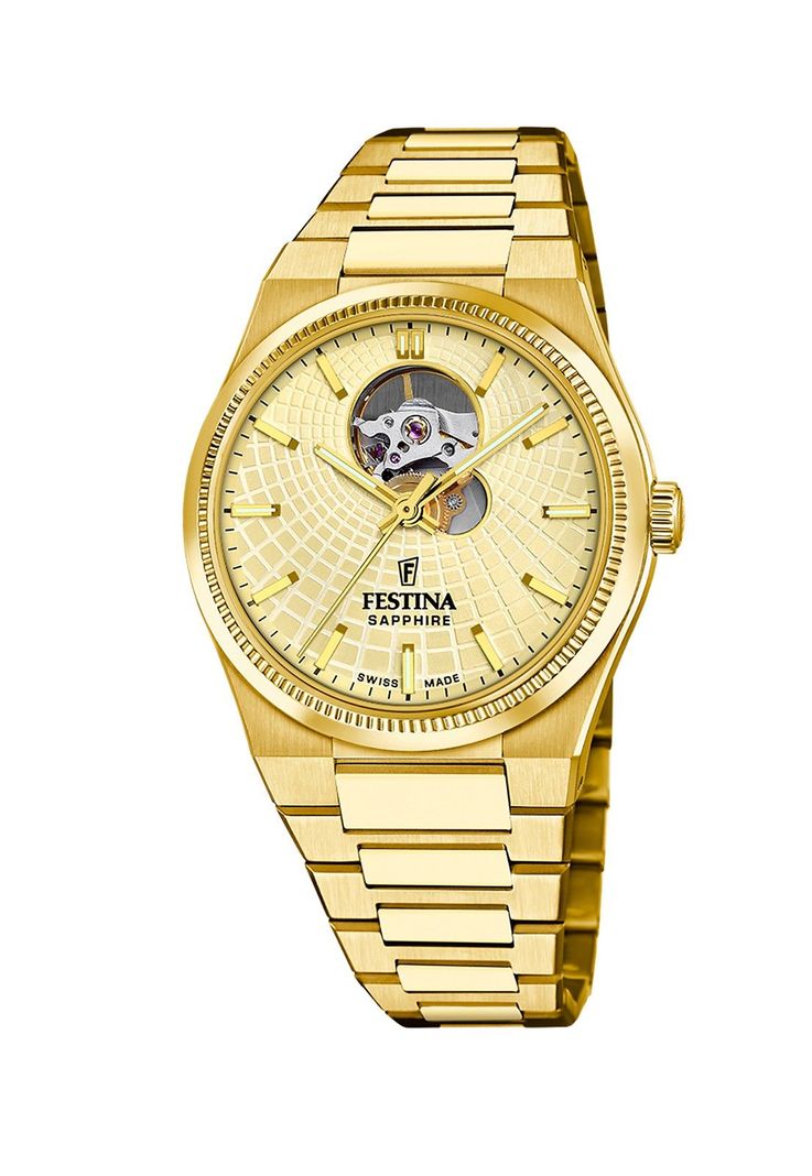 Reloj F20062/2 Festina Swiss Dorado Hombre Automático-0