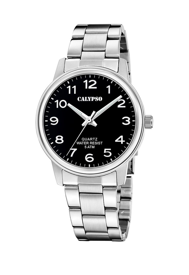 Reloj K5864/4 Calypso Negro Hombre Basic Plateado Metalico