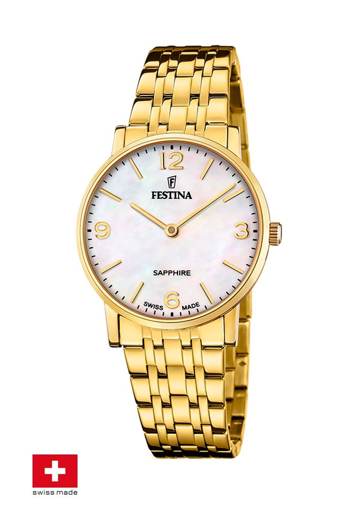 Reloj F20048/2 Festina Swiss Blanco Mujer ACERO CLASICO-1