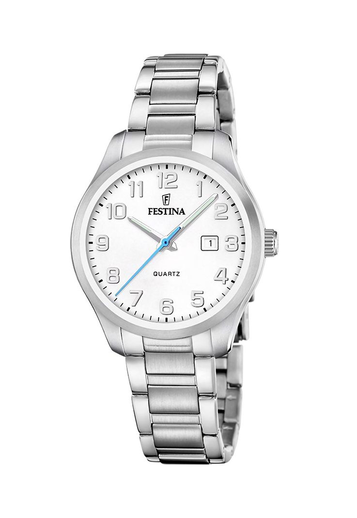 Reloj F20737/1 Festina Blanco Mujer Acero Clasico Plateado Metalico