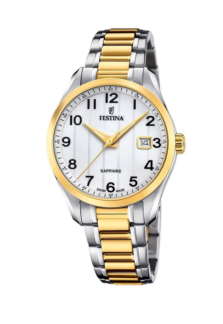 Reloj F20027/1 Festina Swiss Plateado Mujer Acero Clasico Plateado Metalico