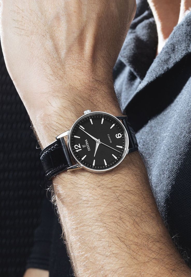 Reloj F20690/4 Festina Negro Hombre Correa Clásico-1