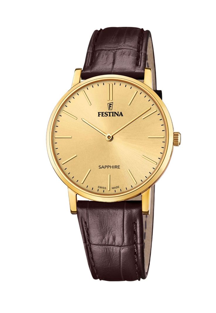 Reloj F20016/2 Festina Swiss Champana Hombre Swiss Made Beige
