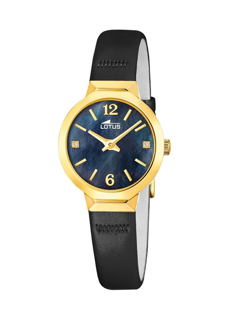 Reloj 19029/3 Lotus Negro Mujer Bliss Dorado