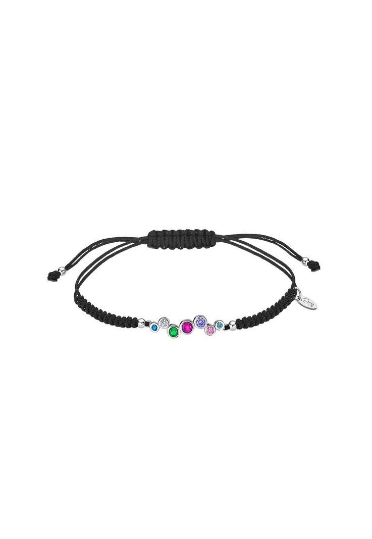 Pulsera Lp1979-2/4 Lotus Silver Mujer Pure Essential Negro