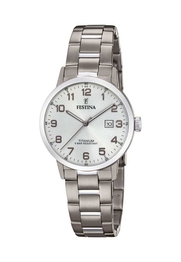 Reloj F20436/1 Festina Plateado Mujer Calendario Titanium-0