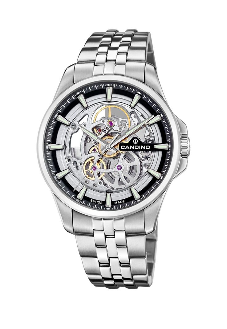 Reloj C4781/2 Candino Swiss Plateado Hombre Automatico Plateado Metalico