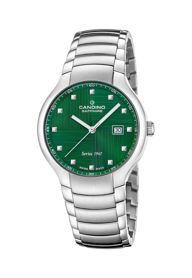 Reloj C4792/2 Candino Swiss Verde Hombre Candino 1947 Plateado Metalico