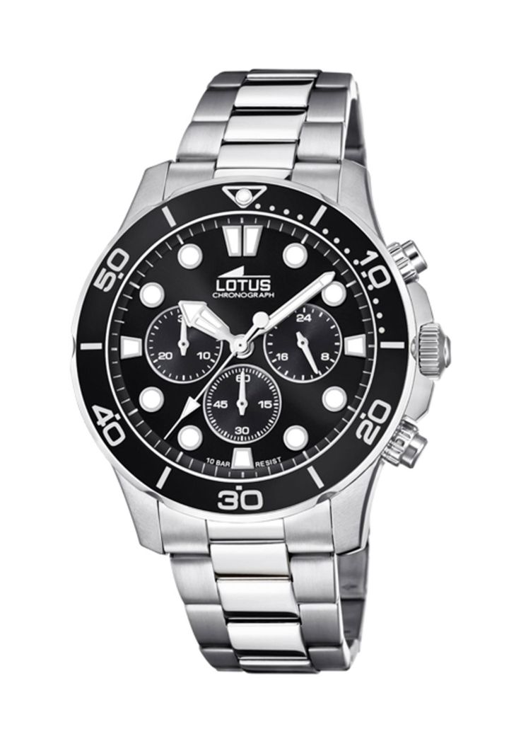 Reloj 18756/3 Lotus Negro Hombre Crono Deportivo-0