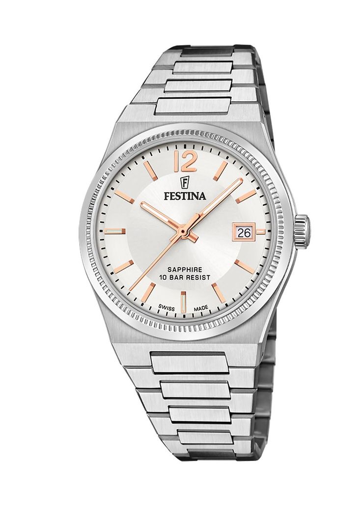 Reloj F20035/2 Festina Swiss Plateado Mujer My Swiss Time-0