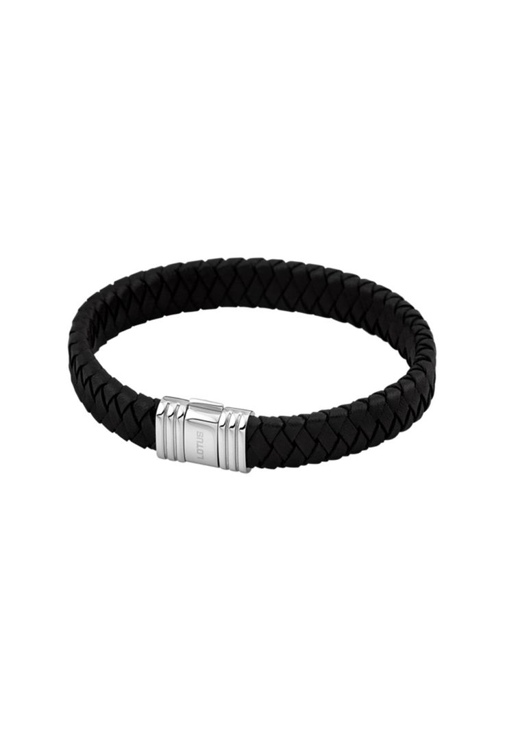 Pulsera Ls1518-2/2 Lotus Style Hombre Men Basic Negro