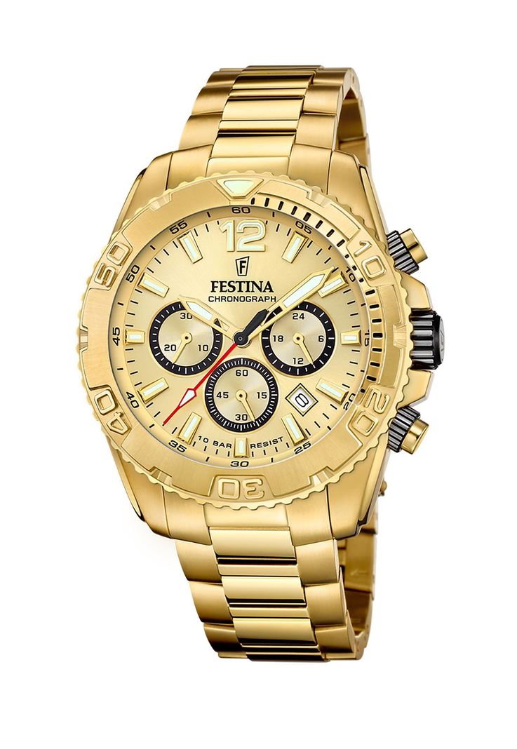 Reloj F20684/1 Festina Dorado Mujer Timeless Chronograph-0