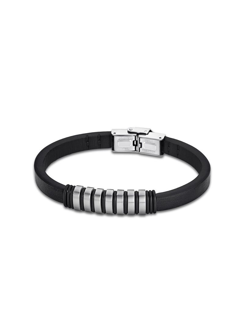 Pulsera Ls1827-2/1 Lotus Style Hombre Urban Man Negro