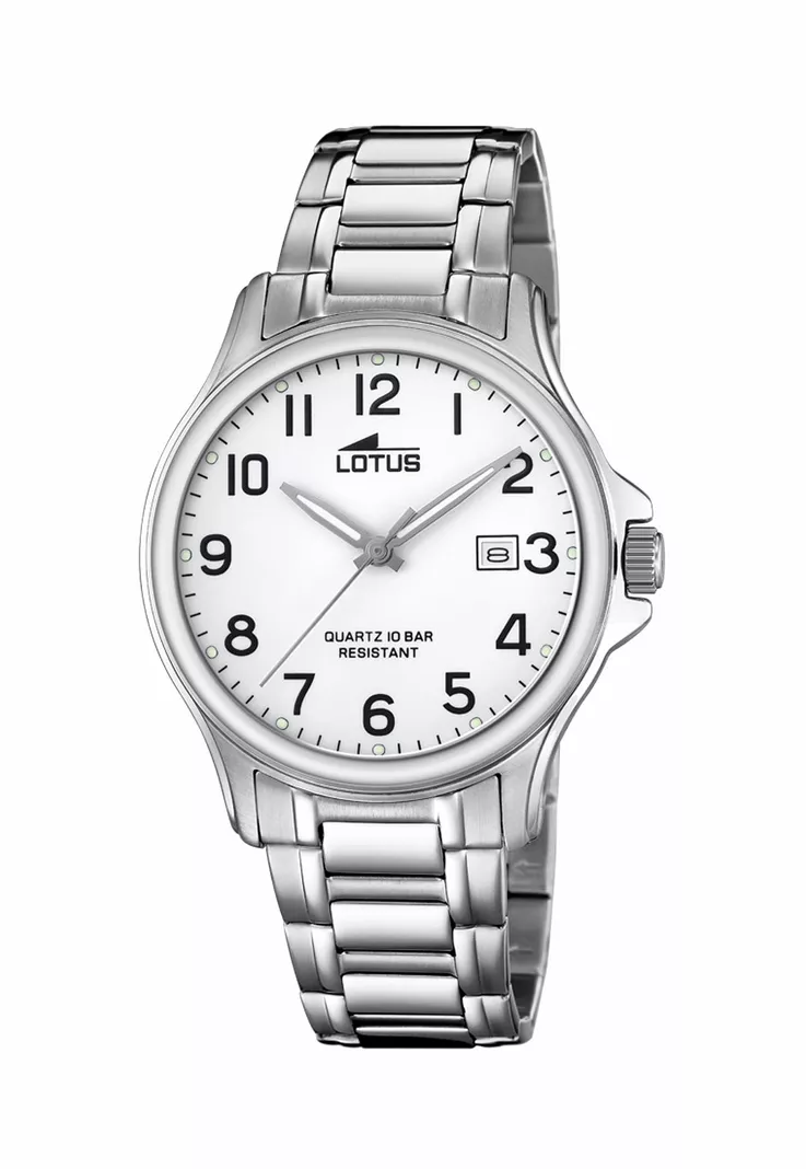 Reloj 18645/1 Lotus Blanco Hombre Acero Clasico