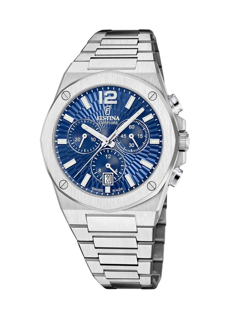Reloj F22002/2 Festina Swiss Azul Hombre Valley Plateado