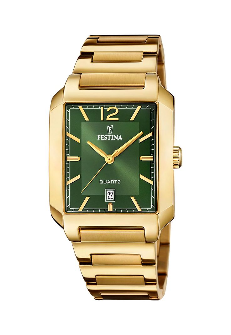 Reloj F20678/5 Festina Verde Hombre Chrono Sport Dorado